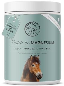Annimally Pellet di Magnesio per Cavalli 1 kg - Acetato di Magnesio e Ossido di Magnesio per la Massima biodisponibilità