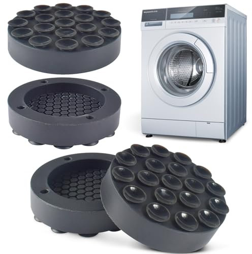 4 Stück Schwingungsdämpfer Waschmaschine,Waschmaschine Füße Matte,Vibrationsdämpfer,Waschmaschine Fußpolster,Anti Rutsch Pads Waschmaschinen Dämpfer,für Waschmaschine & Trockner