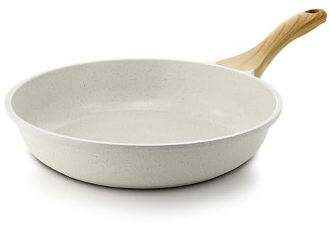 SENSARTE Padella in Ceramica Antiaderente 28 cm per Induzione e Gas - Rivestimento Senza PFAS e PFOA, Manico Antiscottamento e Lavabile in Lavastoviglie