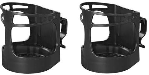 Set 2 Stück Getränke-Flaschenhalter groß bis 1,5 Liter, mit Flexibler Befestigung max. Ø10cm, ideal für Auto, Boot & Wohnwagen