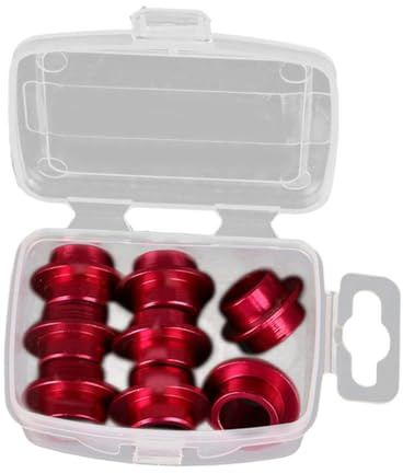 Oshhni 8 Pezzi distanziali per Cuscinetti per Pattini in Linea, Parti Portatili, Sostituzione, distanziali per Alberi Lisci, Accessori per Donne, Skateboard, Rosso