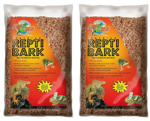 Zoo Med Repti Bark – Terrarium Decor, kleine natürliche Tannenrinde, wiederverwendbar, 8.8 l (Packung mit 2)