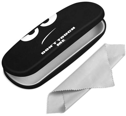 Fintie Funda Gafas Rigida, Portátil Cuero y Sintético Estuche Gafas Rigido con Pañuelo Limpia Gafas para Mujeres y Hombres