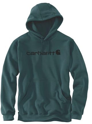 Carhartt, Herren, Weites, mittelschweres Sweatshirt mit Logo-Grafik, Marineblau neu, XS