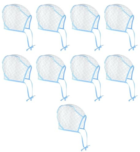 9pcs Highlight Cap for Hair Coloring, Disposable Highlighting Caps for Dying Hair, Hair Dye Cap with Holes Salon DIY Hairdressing Kit(Blue)