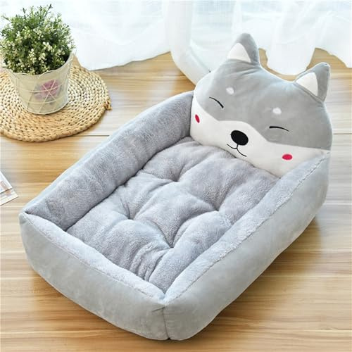XXIUDEE Lit orthopédique pour chien de taille moyenne, lavable, canapé pour animaux de compagnie apaisant anti-anxiété, matelas et tapis rectangulaire pour cage de chien avec coussin amovible lavable