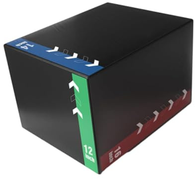 Milageto Attrezzo per Esercizi di Salto con Box Pliometrico 3 in 1, 30x35x40 Cm, Box per L'agilità E L'allenamento della, per Palestra di Condizi