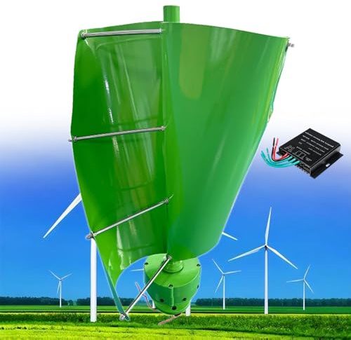 12 000 W Vertikal vindkraftverk med magnetisk uppspänd spiralaxel 3-fas med MPPT-styrenhet, 12 V/24 V/48 V, för terrassstuga eller husbil, modell B-12 V