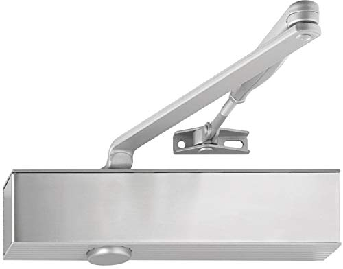 Türschließer TS 20, EN 2/3/5 mit Gestänge mit Feststellung, silber RAL 9006