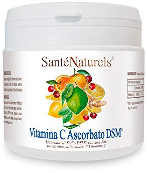 Ascorbato di Sodio Puro DSM 500g ● Vitamina C in Polvere Pura Fine e Idrosolubile ● VNR 1111% ● Integratore Alimentare Naturale ● No Ogm, No Lattosio, No Glutine ● Produzione Europea