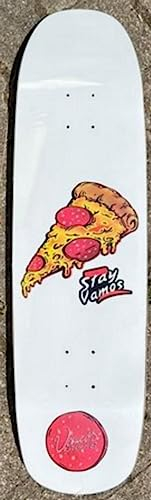 Vamos Skateboards Pizza The Ship Shape Oldschool Shaped Skateboard Deck 8.75 + Griptape - 7Ply Canadian Maple OS Cruiser Deck