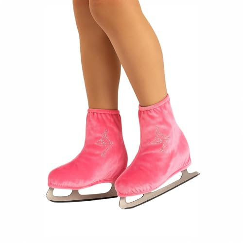 SUPVOX 1 Pair Washable Skate Boot Covers, Polyester and Elastic Ice Skate Protectors for Kids & Adults, Universal Fit for Figure & Hockey Ska tes