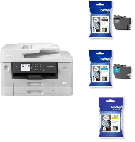 Brother MFC6940DW Stampante multifunzione inkjet a colori A3 Kit cartucce originali colori LC422BK/C/M/Y fino a 550 pag cad