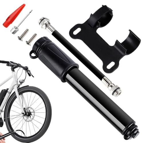 Zuasdvnk Pompa ad aria per bicicletta - Gonfiatore portatile ad alta pressione per biciclette - Gonfiatore compatto rapido con tubo per pallone da calcio e mountain bike, manutenzione attrezzature