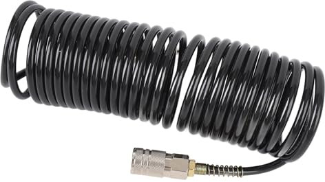 aqxreight Tubo a Spirale/ID da 4 Pollici ID 16,4 Piedi di Lunghezza PE Copper Non Grovigli Non Groviglio Connettore EU con Tubo Compresso Leggero del Lavoro PE a Spirale Flessibile da Pollici16,