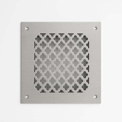 TMALASER Griglia di ventilazione in metallo inox, 20 x 20 cm, zincata, verniciata a polvere, griglia di alimentazione decorativa per pareti e soffitti, per casa, ufficio, hotel e locali tecnici