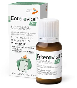 Pharma Line - ENTEROVITAL 0+ Integratore alimentare probiotico in gocce con Vitamina D3 per il benessere intestinale 5 ml