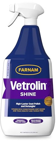 Farnam Vetrolin Shine, High-Luster Coat Polish and Detangler 32 oz Spray