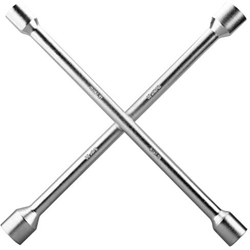 CARTMAN 14 Inch Universal Heavy Duty Lug Wrench 4 Way Tire Iron Wrench