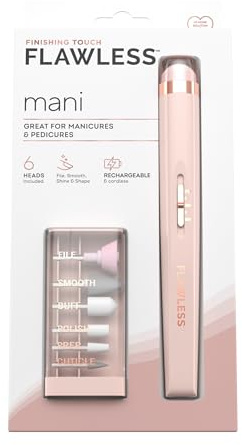 Finishing Touch Flawless Salon Nails Kit, Electronic Nail File and Full Manicure and Pedicure Tool