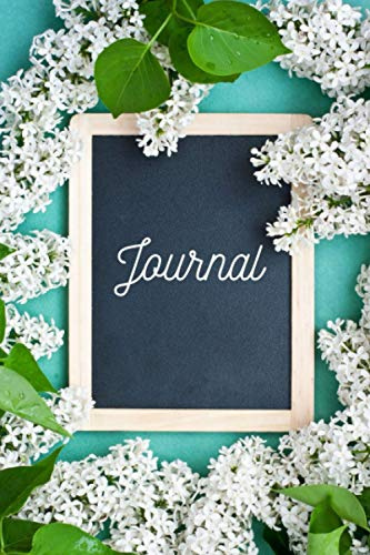 Journal: White Lilac Flowers themed Journal 120 pages measuring 6x9