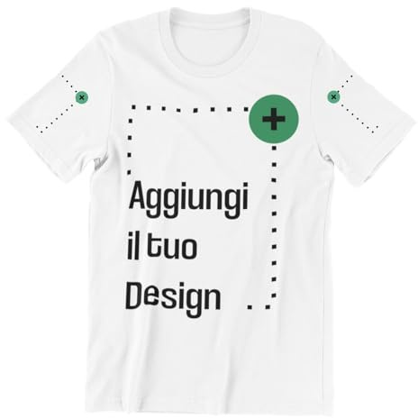 Colorfamily Maglietta Personalizzata Uomo - Magliette Personalizzate con Foto, Logo e Testo - Maglie Personalizzate Stampa Fronte e Retro per Uomo Donna Bambino