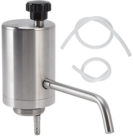 Elektrischer Getränkespender,elektrische Weinpumpe, Edelstahl, Silikon, 1100 mAh, Küchenzubehör mit Rohr, passend für 1.8 l bis 10 l Bierfässer