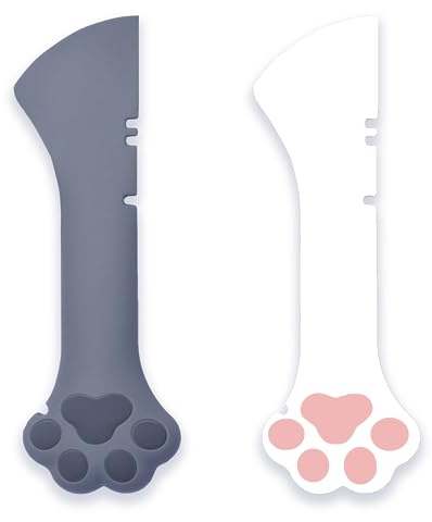 Meow&Woof Lot de 2 cuillères à nourriture humide pour chat - Mini spatule pour nourriture en conserve - Sans BPA - Pour nourrir les animaux - Spatules en petits pots