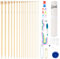 70 Strick Stricknadeln Bambus, 18 Paar Stricknadeln Holz Größen 2mm - 10mm, Jede Nadel Misst 35cm, Socken Stricken Stricknadeln Set, Mini Stricknadeln Nadelspiel für Socken, Anfänger und Experten
