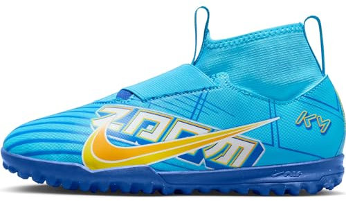 NIKE Jr Zoom Superfly 9 Acad Km Tf High, Baltic Blue White, 5 UK