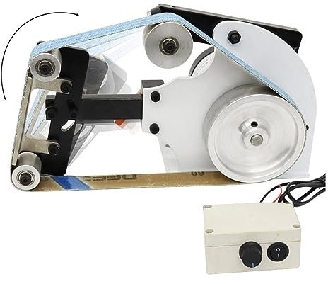 Mola da banco 700W Mini levigatrice a nastro fai-da-te Rettifica lucidatrice 660x25mm Nastri di sabbia Nastri abrasivi Smerigliatrice Strumenti for affilare i coltelli