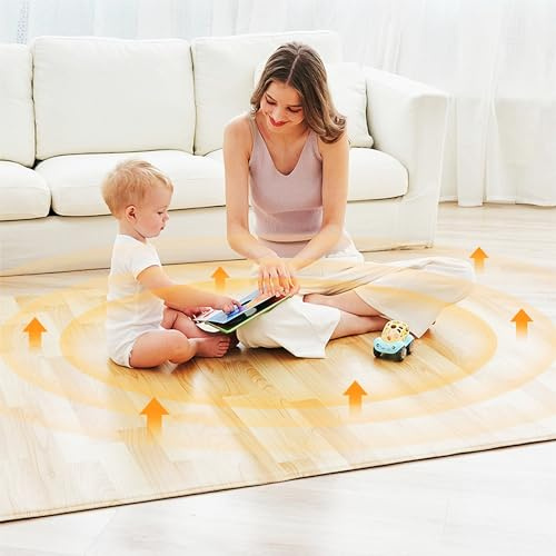 Alfombrilla calefactora para debajo del escritorio, calentador de pies eléctrico, alfombras calefactadas, almohadilla calefactora eléctrica con control de temperatura temporizado(180x200cm)