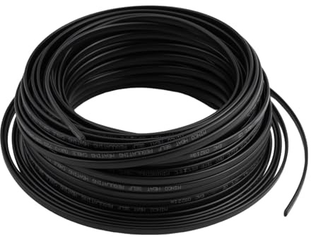 Homeponnew Cavo riscaldante autoregolante per protezione dal gelo del tubo, 220 V, 17 W/per M, isolato in PE, conduttore in rame puro, da -40 °C a 60 °C, per tubi solari e acqua, tetti, grondaie, 5