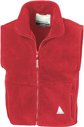 Result - Kids Fleece Bodywarmer 'R37J' 8/10,Red