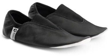 Rogelli Gymnastikschuhe Unisex - Turnschläppchen für Damen & Herren - Flexibel, rutschfest & Atmungsaktiv - Schläppchen für Tanz & Sport - Schwarz