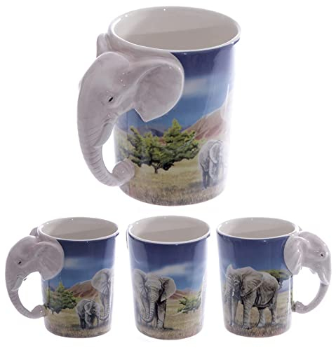 Puckator SMUG21 Mug avec Anse Eléphant 8,5 x 11,5 x 10,5 cm