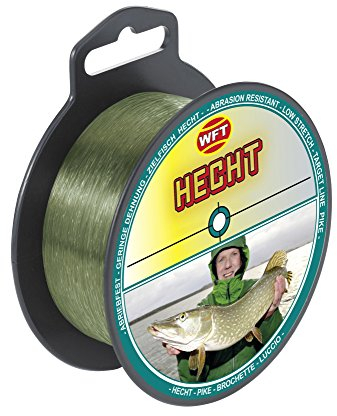 WFT Zielfisch Hecht 300m 0,35mm 10,3kg grün - Hechtschnur zum Angeln auf Hechte, Angelschnur zum Hechtangeln, Monofile Schnur