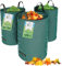 TTL Garden 3x 120L Gartensack - selbststehend 4 Griffe 150gsm extra stabil robust & faltbar - 3er Set 120 Liter Sack Behälter Laubsack Abfallsack für Gras Laub Hecke Gartenabfall Grünschnitt