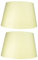 2 Pack - Cream 12 Cotton Tapered Drum Vintage Lampshade with Reversible Gimble & Shade Reducing Ring to Fit All Types of Lampholders - Rolled Edges - Hard Lined - Sold in Pairs