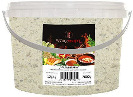 Salami Italia Kryddberedning, salamikrydda. För skärbeständiga råmogna permanenta korvarsorter. PE – hink 2000 g (2,0 kg)