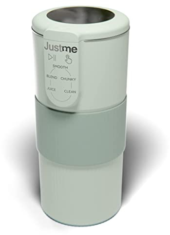 JustMe. The smallest soup maker, the biggest results. Soup maker and smoothie blender. Self cleaning. Colour: Sage green. Lightweight. Easy healthy cooking.