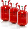Party Factory – Helium Gasflasche 3x 400L für ca. 150 Luftballons – Partydeko Ballongas Flasche für Latex-, LED- & Folienballons – Einwegflaschen mit Knick-Füllventil – Für viele Dekoanlässe