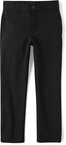 The Children's Place,Boys,Uniform Quick Dry Chino Pants,Black,5