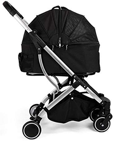 Haustier-Buggy, 4-Rad-Hundebuggys für mittelgroße und kleine Hunde, verbesserter Haustier-Buggy, Katzenbuggys mit abnehmbarer Trage, atmungsaktiver Kinderwagen, Autositz, groß