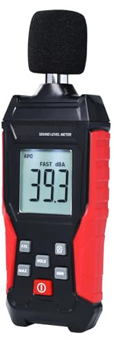 Sonometro Medidor Decibelios Portátil Sonometro 30-130dB Dispositivo de Medición de Ruido de Audio Digital con MAX/MIN, Pantalla LCD con Retroiluminación Detector de Sonido para el Hogar, Oficina
