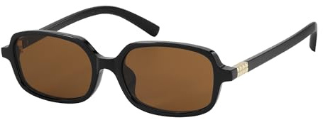JOOX Lunettes de soleil rétro rectangulaires pour femmes et hommes, monture étroite des années 90 avec verres de protection UV400