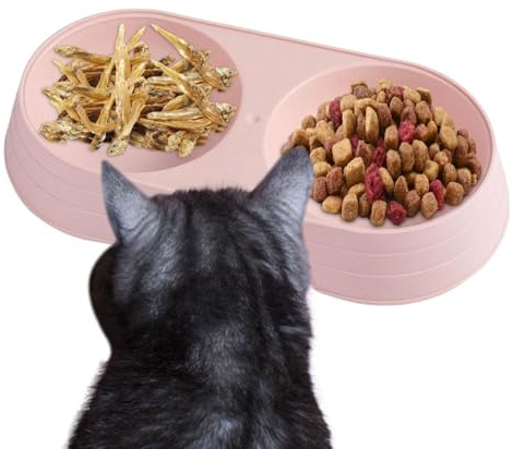 Bols pour Chiots,Bols pour Chiens Doubles surélevés Macaron | Gamelle pour Chien Bols d'eau et de Nourriture pour Nourrir Les Petits Chiens de Taille Moyenne Chats Chiots