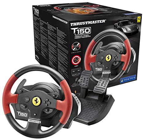 Thrustmaster T150 RS Force Feedback Racing Wheel with 2 Pedals set - for PS4 and PC - works with PS5 games
