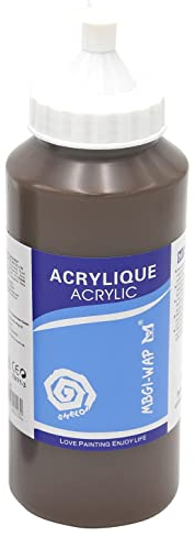 MAGI® Künstler-Acrylfarbe je 500 ml, in 24 feinen Farbtönen, freie Farbwahl, Acryl, Malfarbe im Dosiergebinde (20-umbra gebrannt)