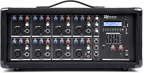 Power Dynamics PDM-C408A 8-Kanal-Mischpult mit eingebautem Verstärker